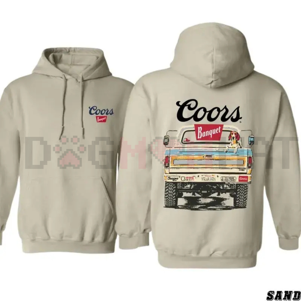 Vintage Coors Banquet Truck Hoodie – Cozy Fall Essential Beer Fan Country Pullover